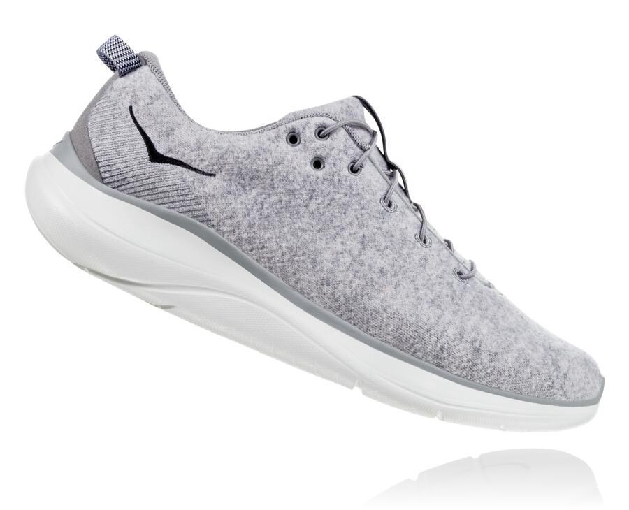 Hoka One One Tenisky Panske Siva - Hupana Flow Wool - 64907-WZIO